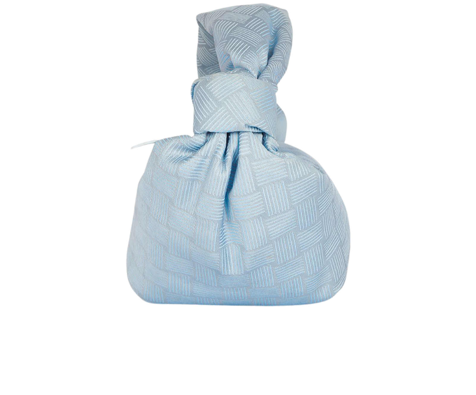 Jacquard Mini Double Knot Bag, &pound;250, Handbags, Blue, Fabric, Bottom view